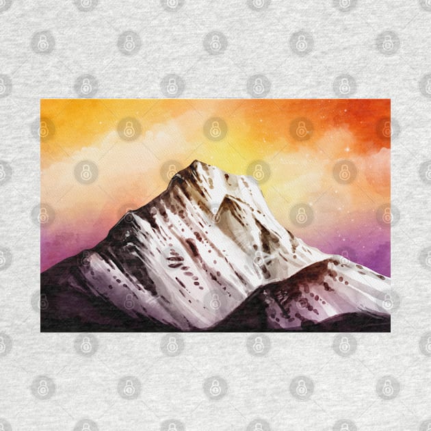 Mountain Landscape Paint by Mako Design 